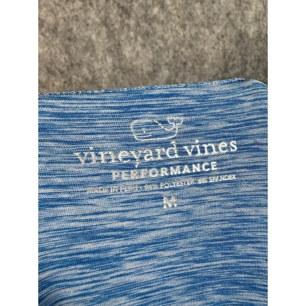 Vineyard Vines Performance Heathered Blue Lightweight Medium Pullover Hoodie